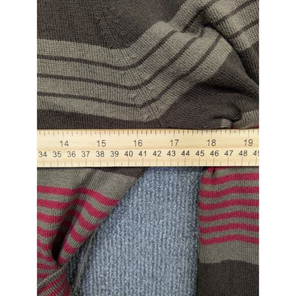 PrAna Sydney Sweater Dress Womens Small Brown Pink Striped Bell Sleeves - Picture 7 of 12